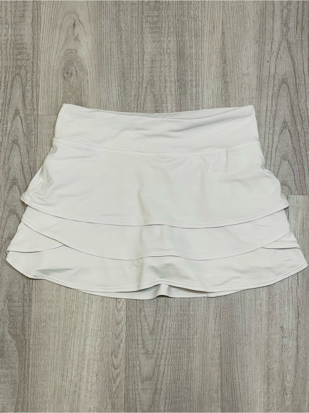 Athleta Girl White Layered Tiered Ruffle Active Skort Tennis Goof Size L